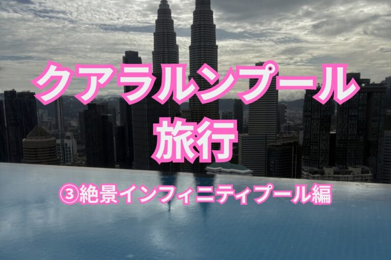 クアラルンプール旅行記③市街観光&絶景ホテル編、インフィニティプールから見るペトロナスツインタワーのアイキャッチ画像
